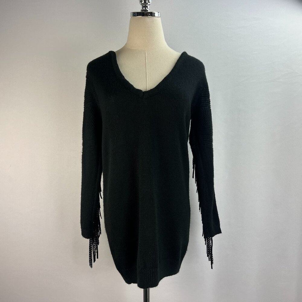Alberto Makali Woman's Western Fringe Sweater Sz S